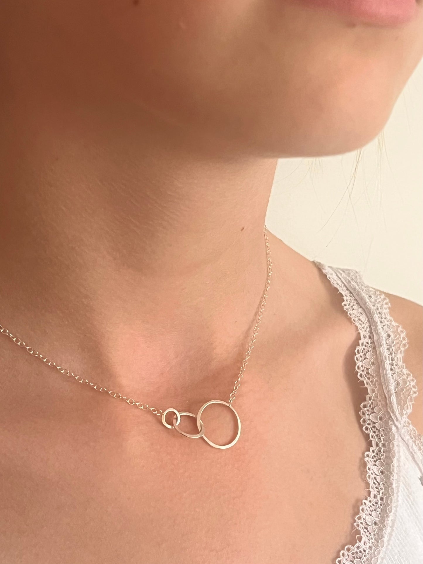 Silver Triple Loop Necklace