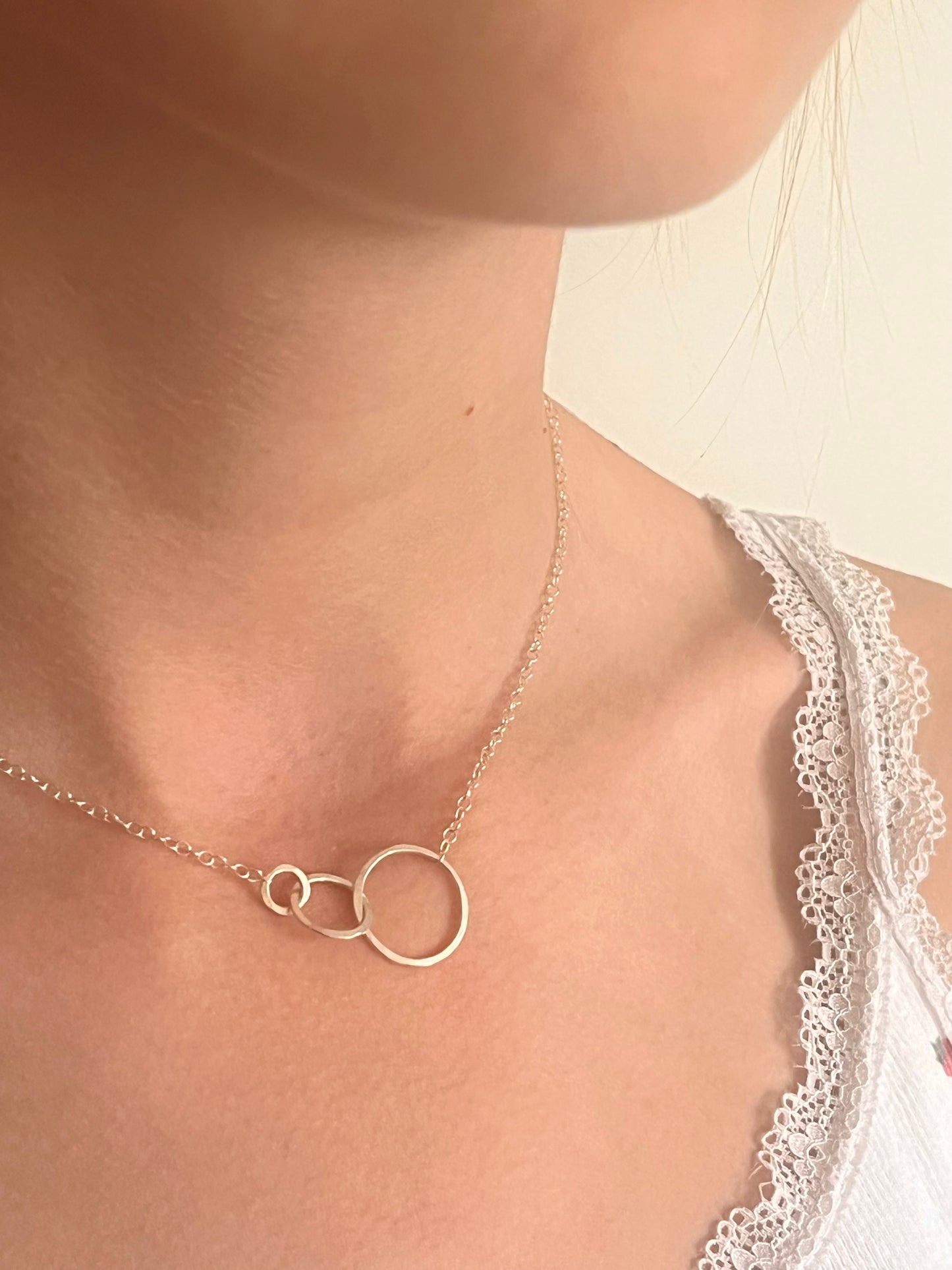 Silver Triple Loop Necklace