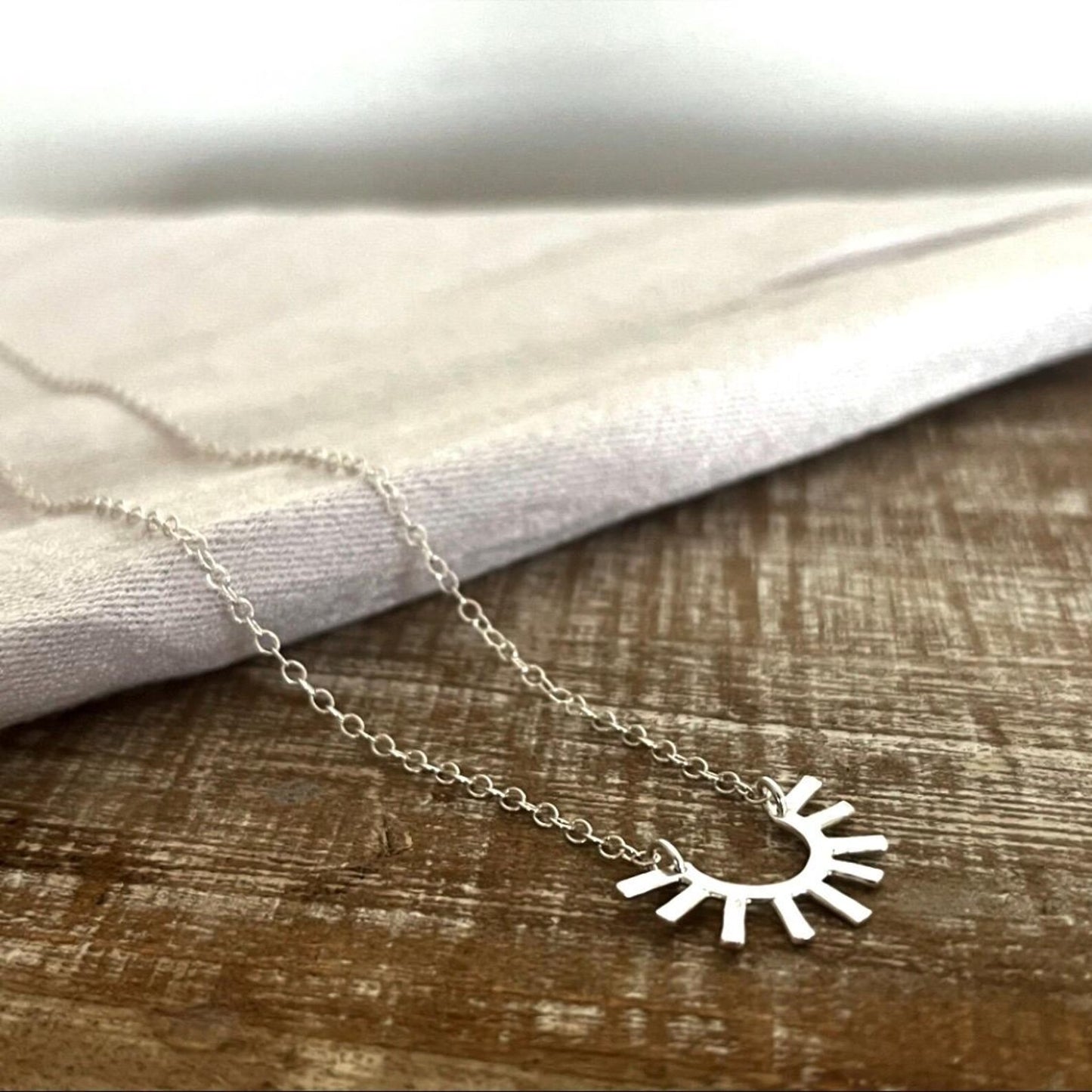 Silver Sunburst Necklace