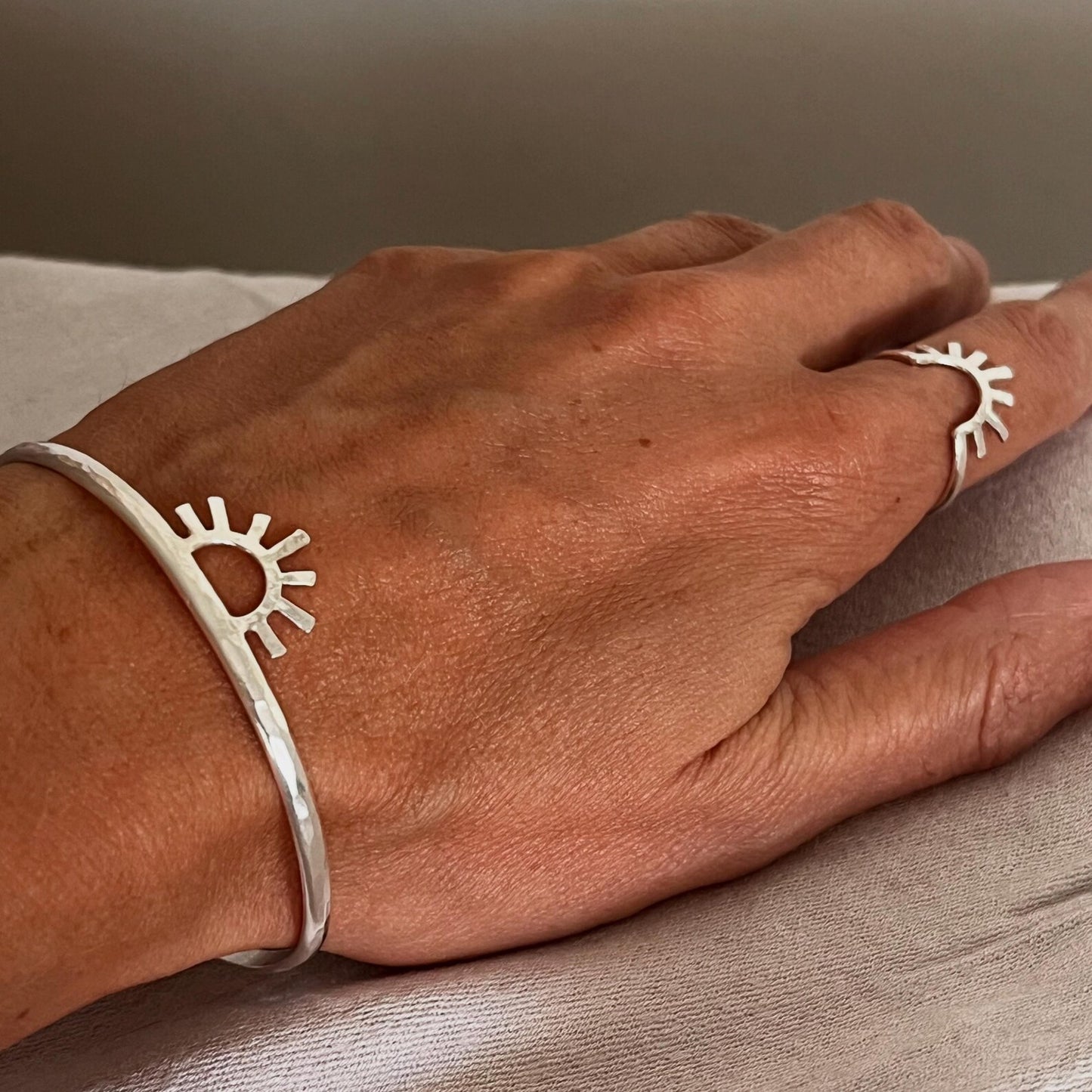 Silver Sunburst Bracelet