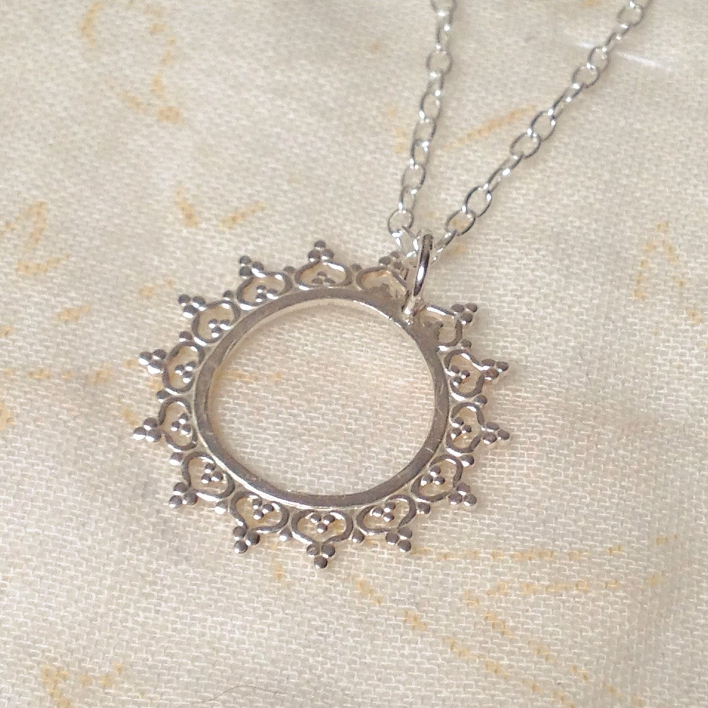 Silver Solstice Sun Necklace