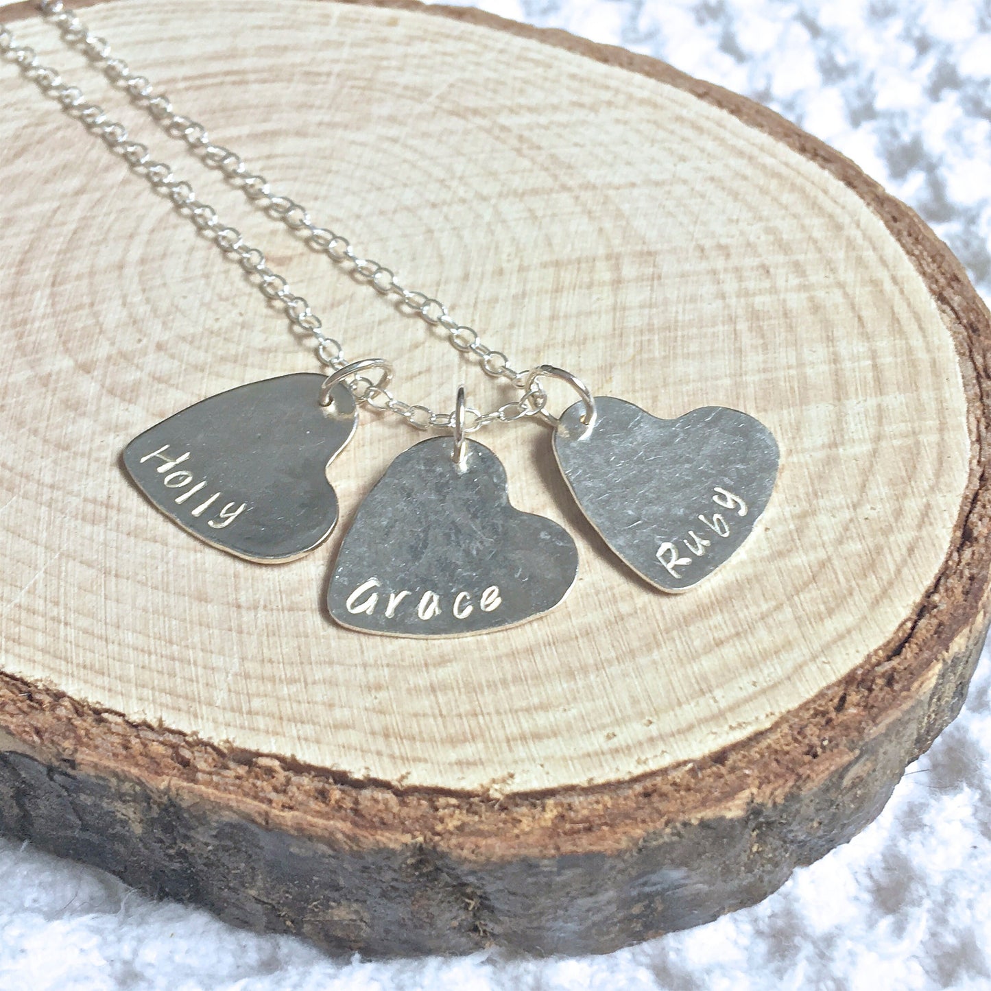 Personalised Silver Heart Necklace