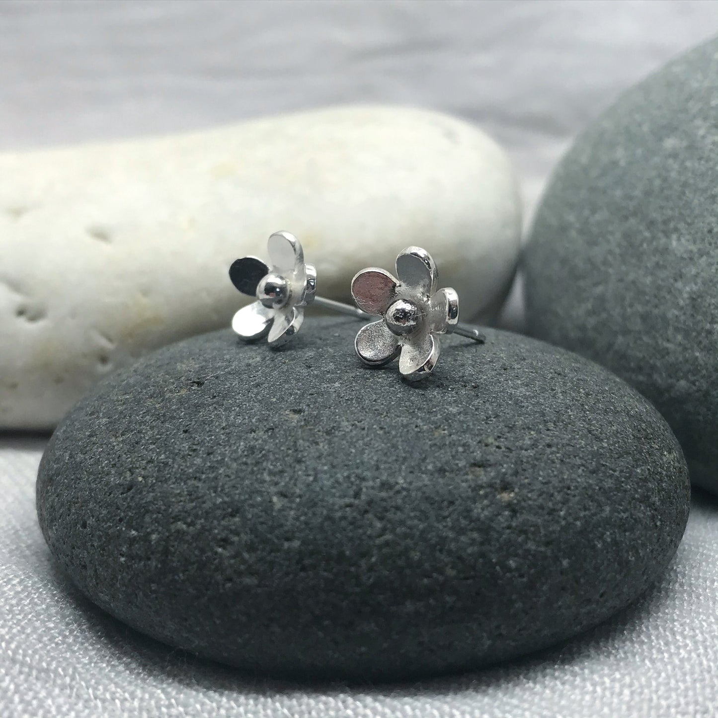 Silver Flower Earrings
