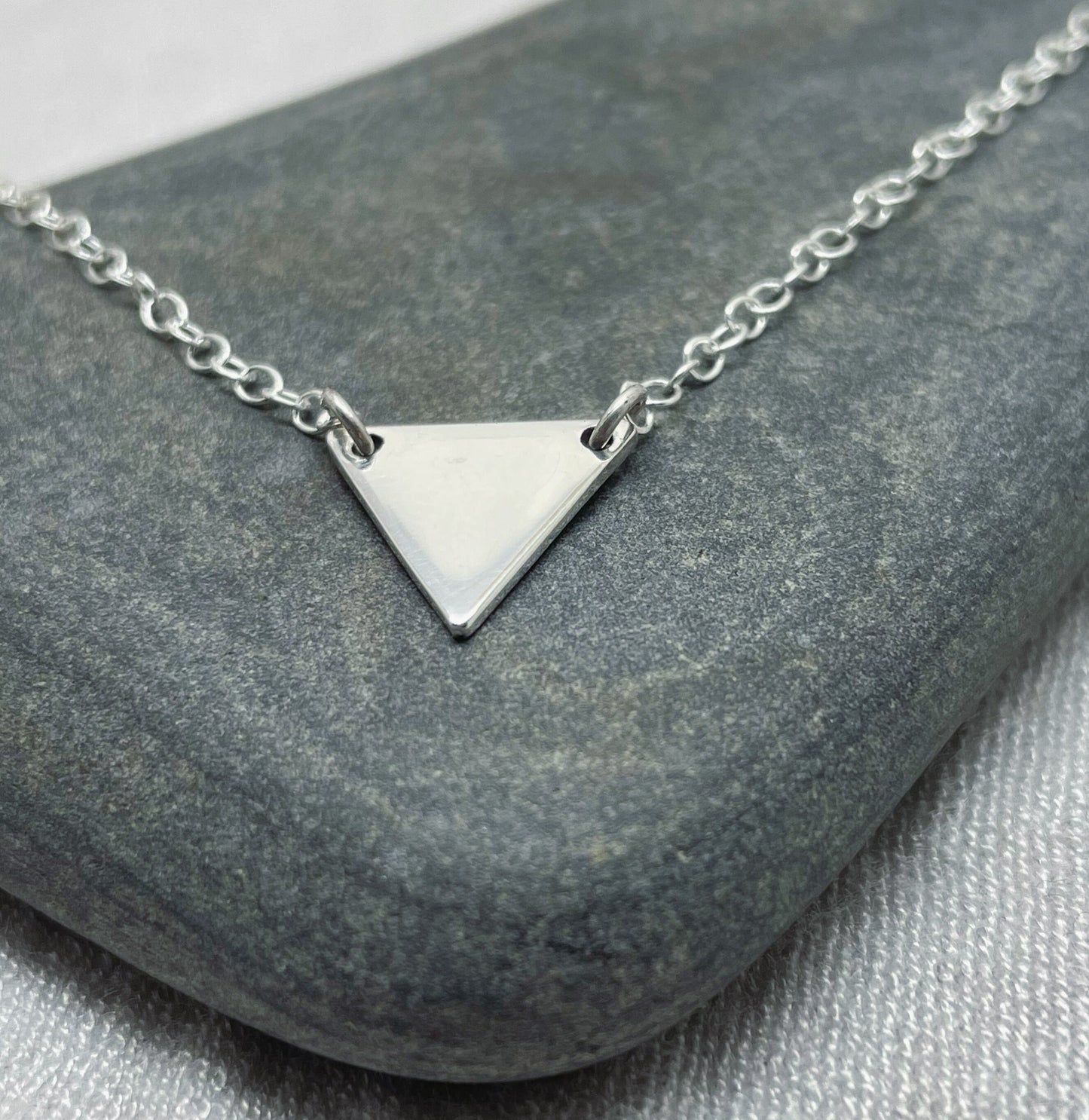 Silver Triangle Necklace