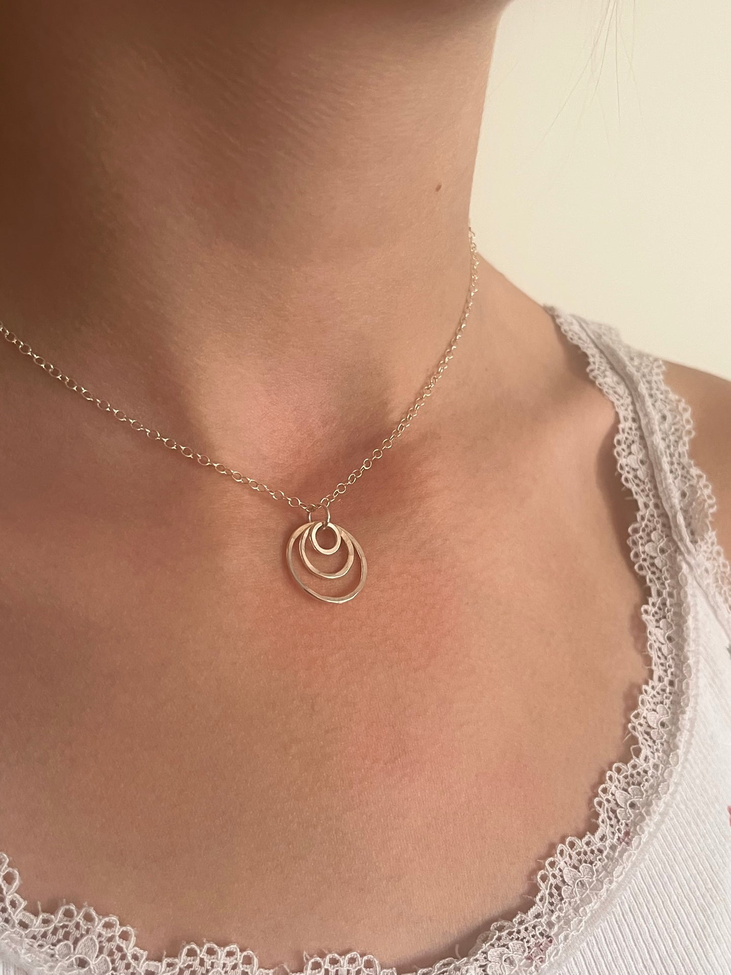 Silver Triple Loop Necklace
