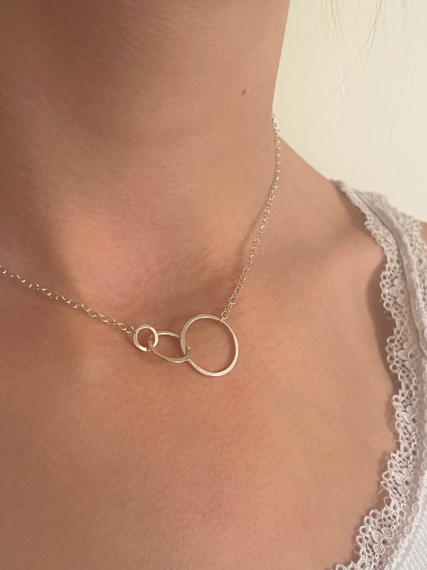 Silver Triple Loop Necklace
