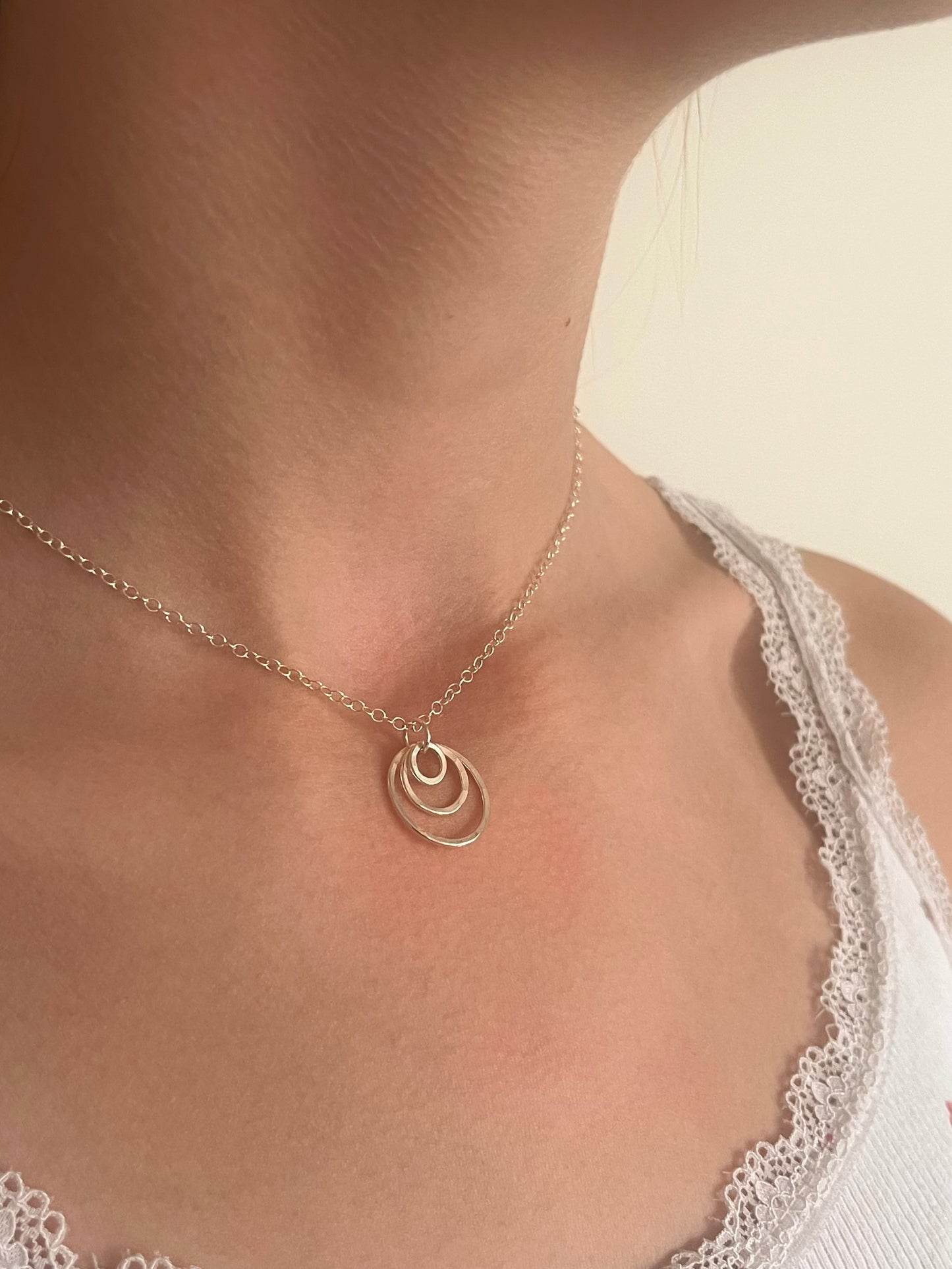Silver Triple Loop Necklace