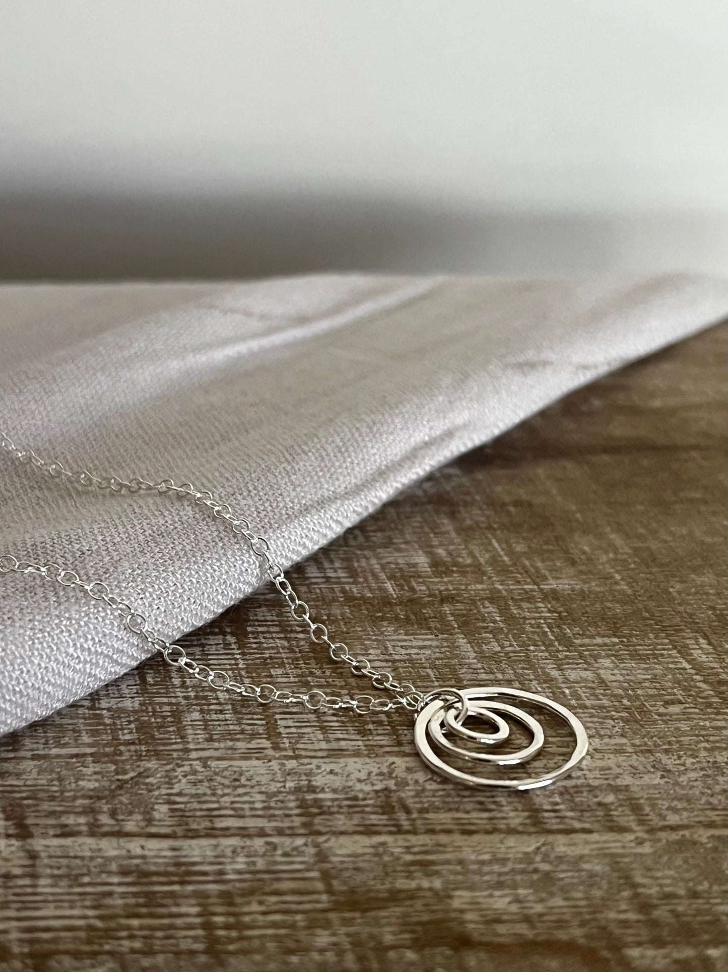 Silver Triple Loop Necklace