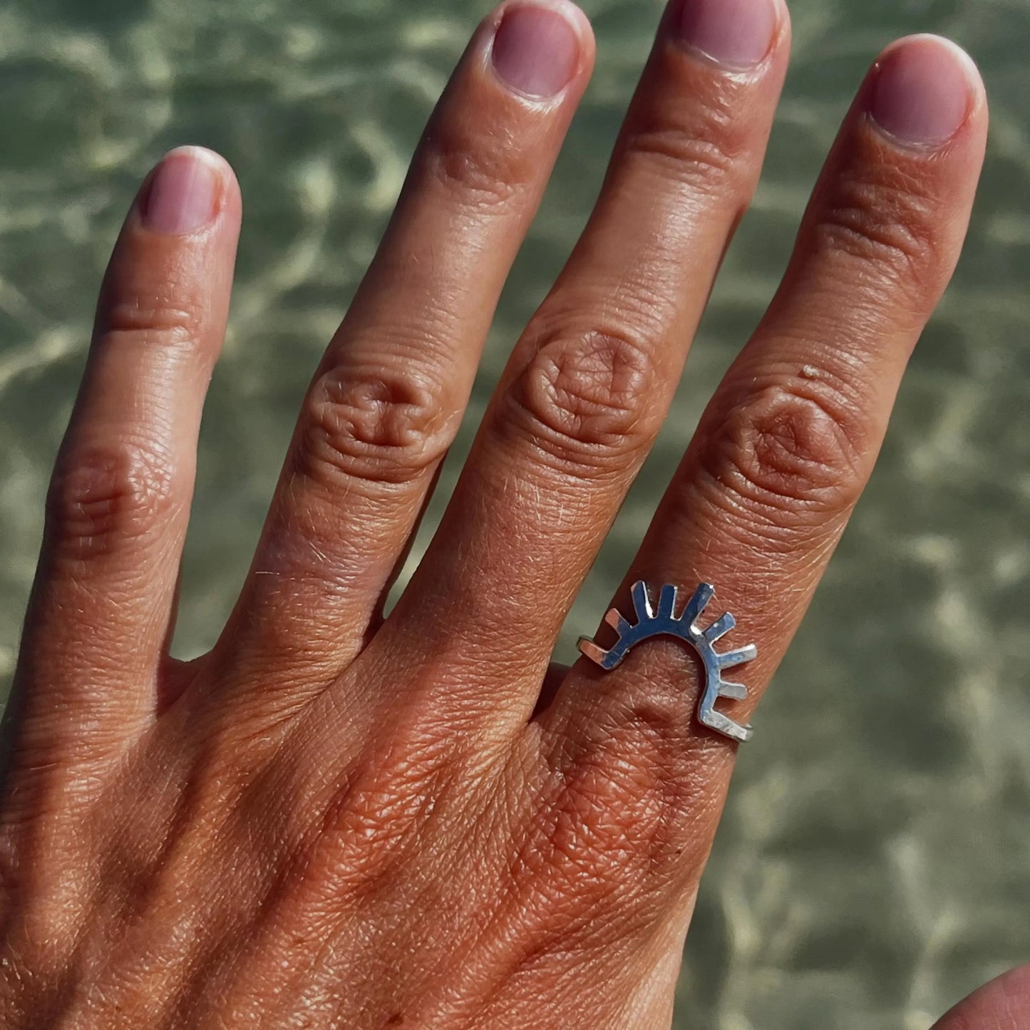 Silver Sunburst Ring